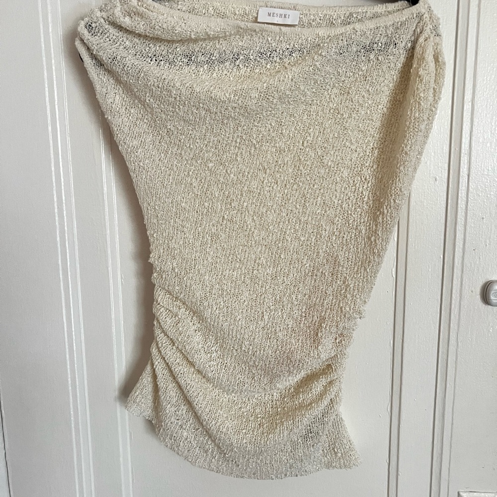 Meshki Off-Shoulder Cream top